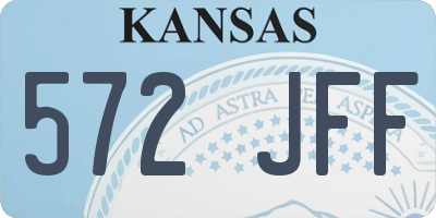 KS license plate 572JFF