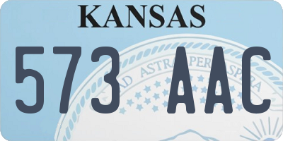 KS license plate 573AAC