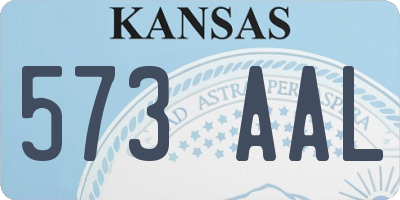 KS license plate 573AAL