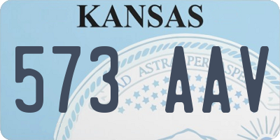 KS license plate 573AAV