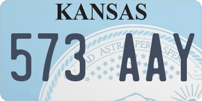 KS license plate 573AAY