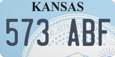 KS license plate 573ABF