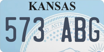 KS license plate 573ABG