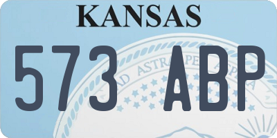 KS license plate 573ABP