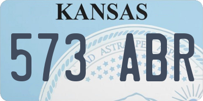 KS license plate 573ABR