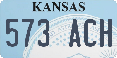 KS license plate 573ACH