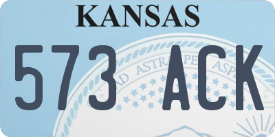 KS license plate 573ACK