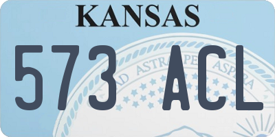 KS license plate 573ACL