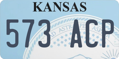 KS license plate 573ACP