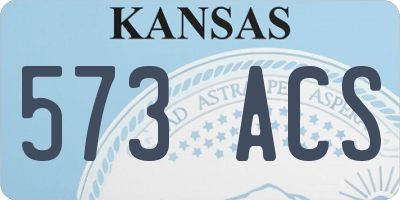 KS license plate 573ACS