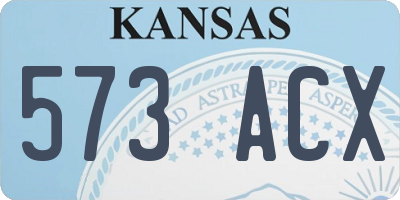 KS license plate 573ACX