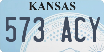 KS license plate 573ACY