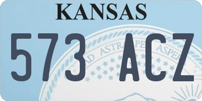 KS license plate 573ACZ