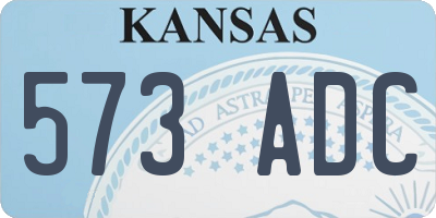 KS license plate 573ADC
