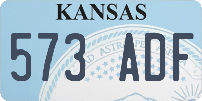 KS license plate 573ADF