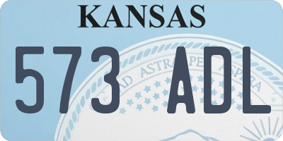 KS license plate 573ADL