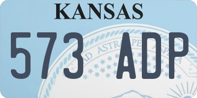 KS license plate 573ADP