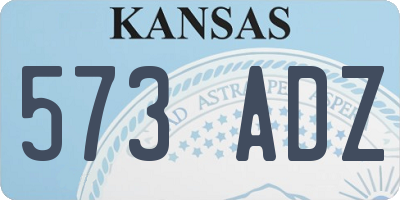 KS license plate 573ADZ