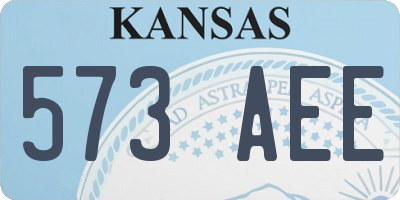 KS license plate 573AEE