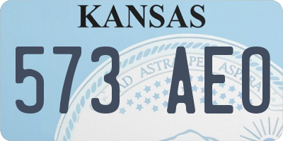 KS license plate 573AEO