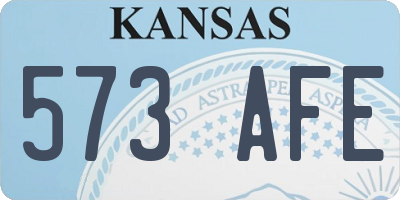 KS license plate 573AFE