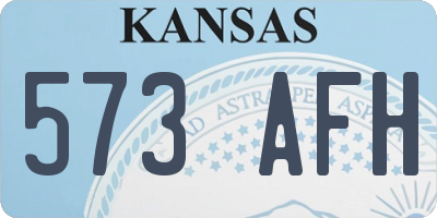 KS license plate 573AFH