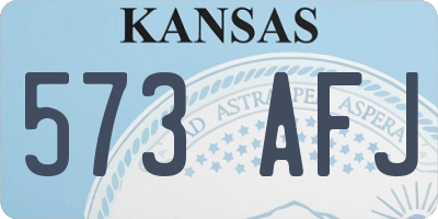 KS license plate 573AFJ