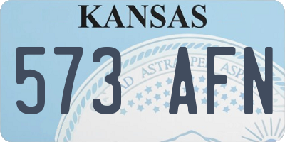 KS license plate 573AFN