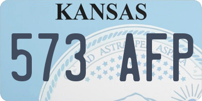 KS license plate 573AFP