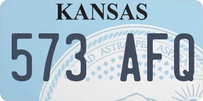 KS license plate 573AFQ