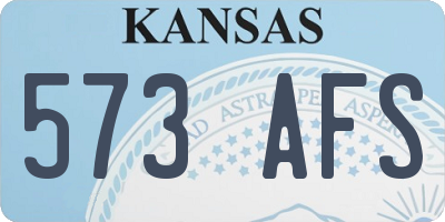 KS license plate 573AFS