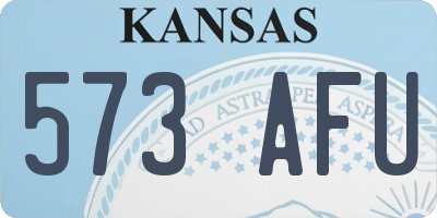 KS license plate 573AFU