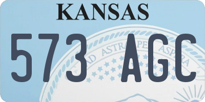 KS license plate 573AGC