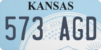KS license plate 573AGD