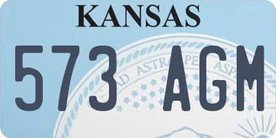 KS license plate 573AGM