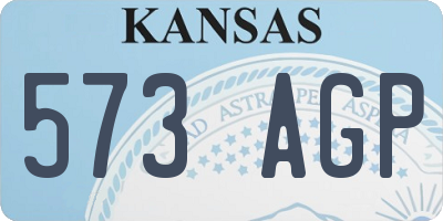 KS license plate 573AGP