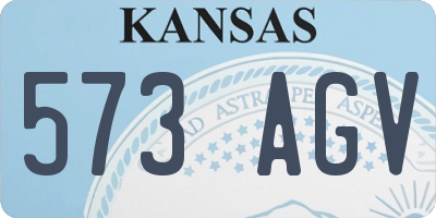 KS license plate 573AGV