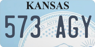 KS license plate 573AGY