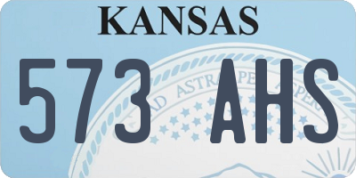 KS license plate 573AHS
