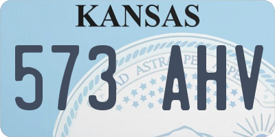 KS license plate 573AHV