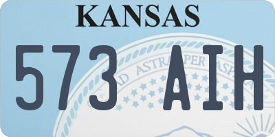 KS license plate 573AIH