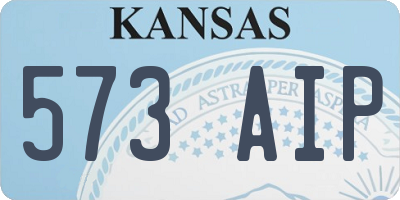 KS license plate 573AIP