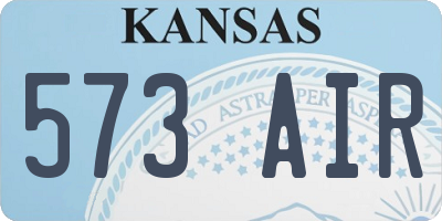 KS license plate 573AIR