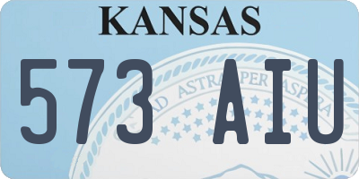 KS license plate 573AIU