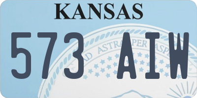 KS license plate 573AIW
