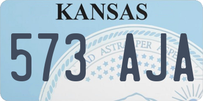 KS license plate 573AJA