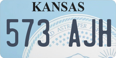 KS license plate 573AJH