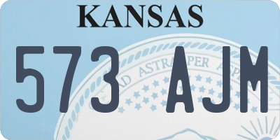KS license plate 573AJM