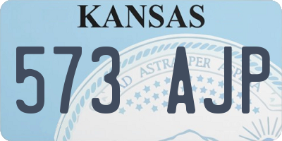 KS license plate 573AJP