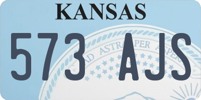 KS license plate 573AJS